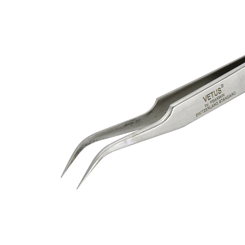 2 ชิ้น/ล็อต Precision แหนบ Vetus อิเล็กทรอนิกส์อุตสาหกรรมสแตนเลสสตีลแหนบ Pinzas Forceps โค้งตรง Tip เครื่องมือ