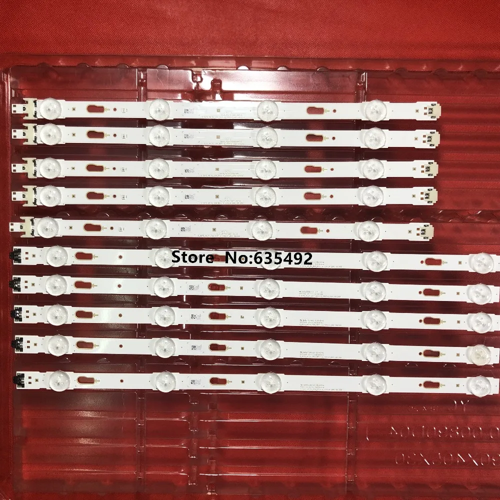 10 مجموعة LED شريط إضاءة خلفي ل V5DU-400DCA-R1 V5DU-400DCB-R1 UE40JU7000 UE40JU6590 UE40JU6500 UE40JU6472 UE40JU6450 UE40JU6430