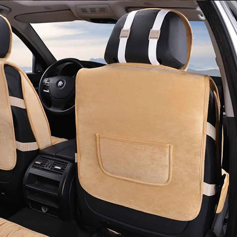 360 Full Surrounding Universal Winter Warm Car Seat Cover Soft for Plush Seat Cushion Front Car Chair Backrest Pad Protector