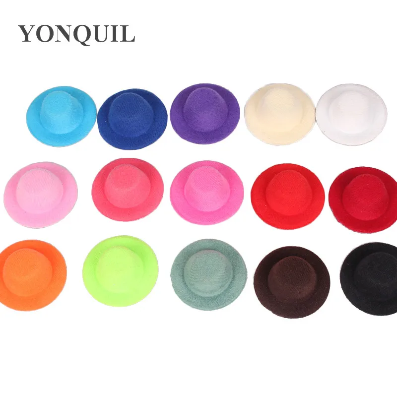 Multiple Color 5Cm Mini Top Hats Cute Girl Party Headwear DIY Hair Accessories Party Occasion Hats Kawaii Baby Hairstyle MYQH013