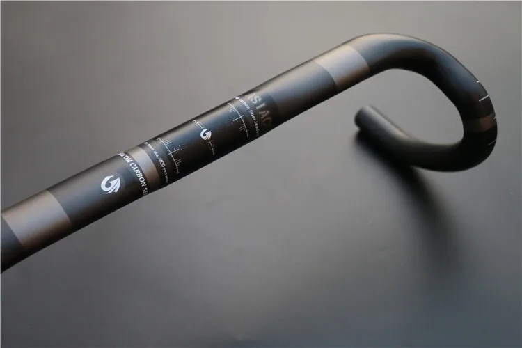 New gray ASIACOM Road bike racing matte UD full carbon fiber bicycle handlebar 31.8*400/420/440mm external cable new