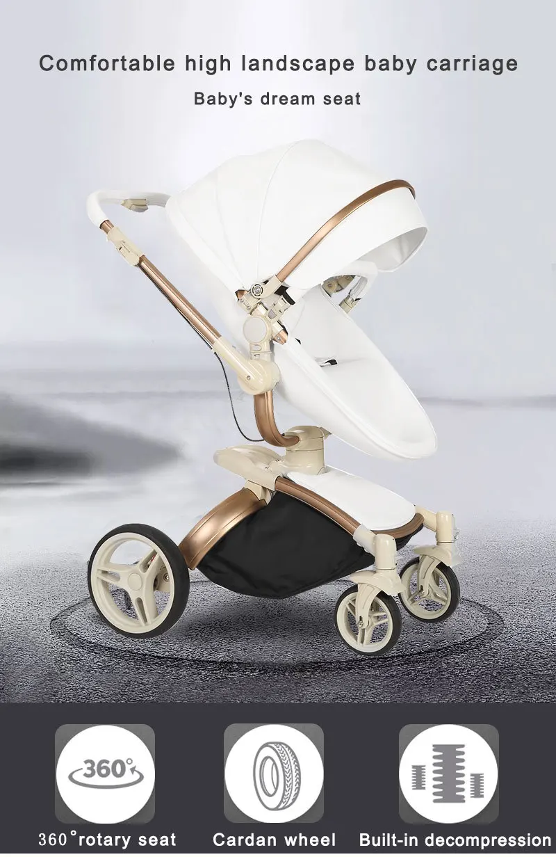 Free SHIPPING Gift for Baby stroller 3 in 1 Fashion Carriage European Pram Suit for Lying and Seat 7kg carrying capacity 25 kg