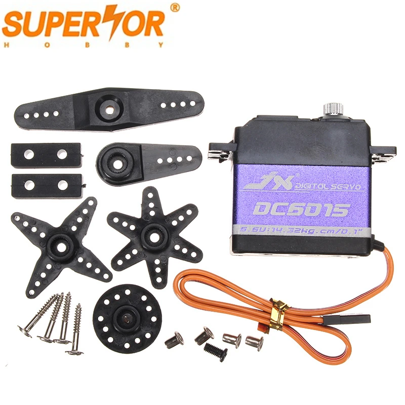 DC6015 JX 15kg Servo alluminio Shell Metal gear Core Standard digitale per aereo RC auto 0.1sec 6.6V 1/8 1/10 DS3325MG