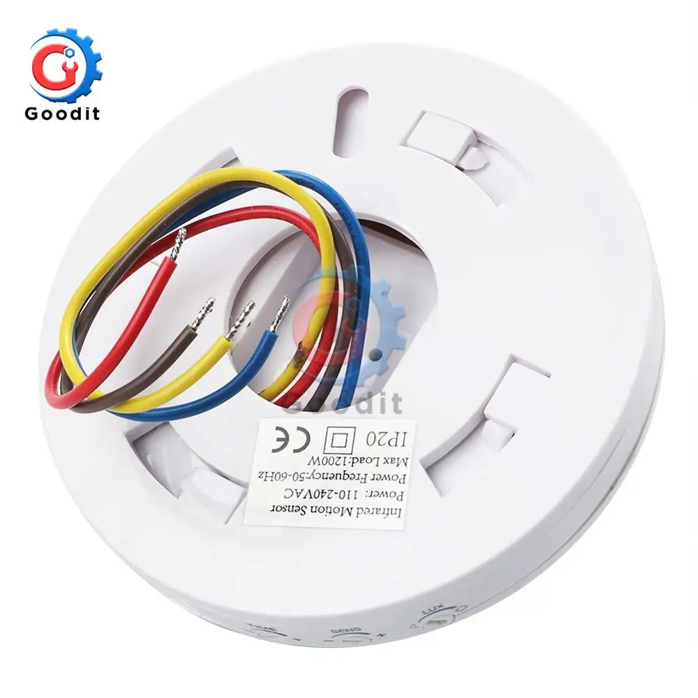 110V-240V Adjustable PIR Motion Sensor Switch Ceiling Infrared Body Motion Sensor Light Switch Security Automatic LED Sensor