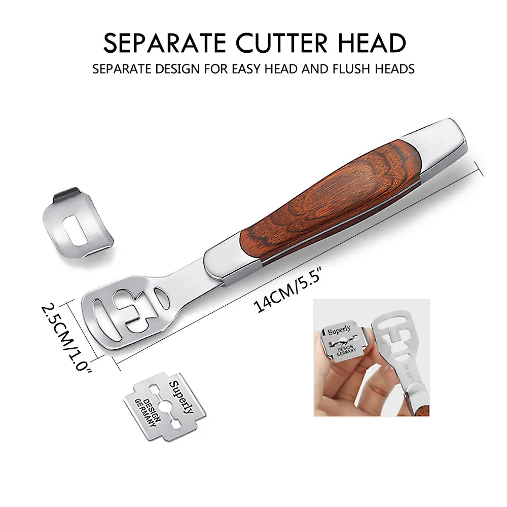 Dighealth Wooden Handle Pedicure File Skin Shaver Corn Cuticle Cutter Remover Rasp Foot File Callus Remover Foot Rasp