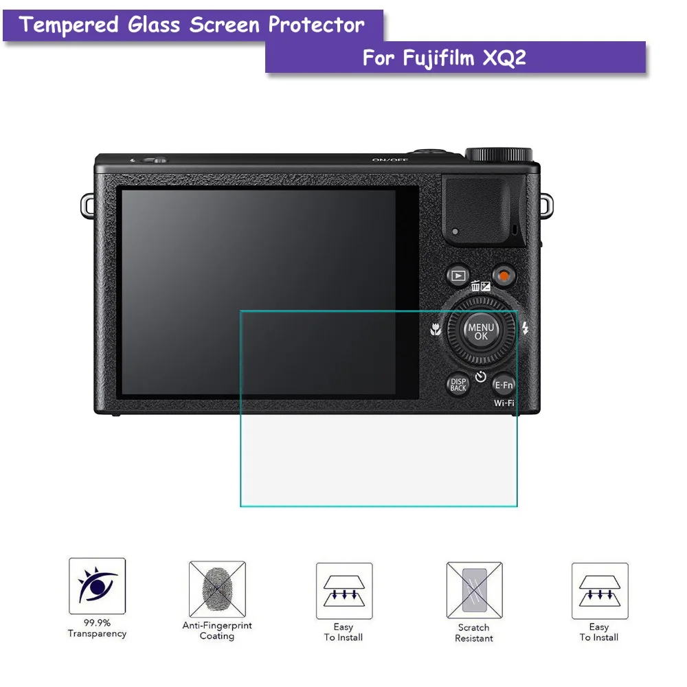 9H Tempered Glass LCD Screen Protector Shield Film for Fujifilm FUJI XQ2 Camera Accessories