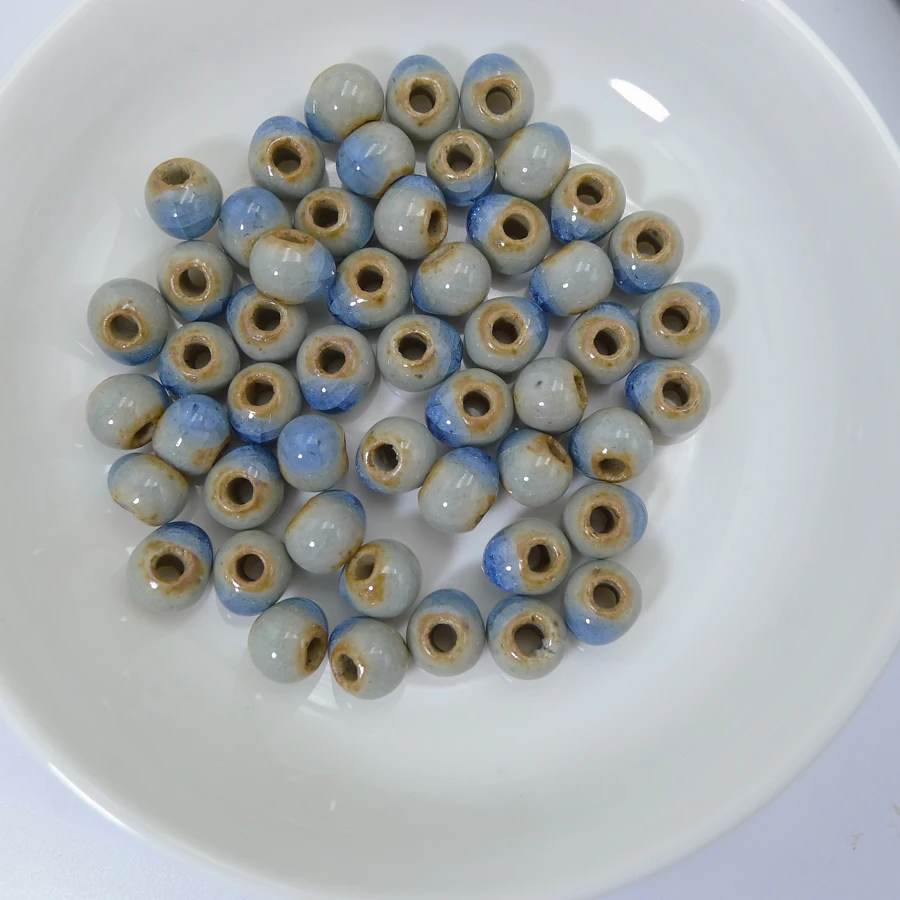 8# 100pcs China Ceramic Beads  Ceramics China Procelain Bead For Jewelry Making 8mm  Beads #A410B