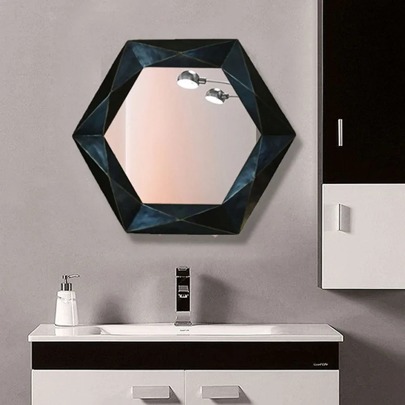 76cmx67cm European Bathroom Mirror Simple Modern Decoration Wall Hanging Dressing Table wash basin bath mirror