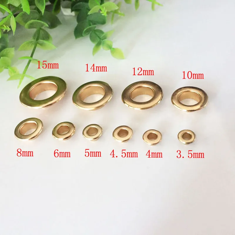 XUNZHE DIY materials 3.5mm 50pcs grommets. rivets. but. buttonholes. multicolored buckle. laces eye metal hole eyelet tool
