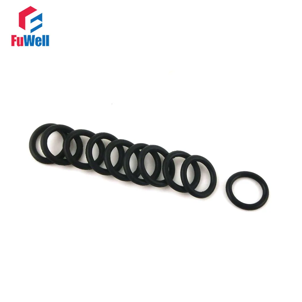 

100pcs 3mm Thickness Black Rubber O Ring Seals 40/41/42/43/44/45/46/47/48/49mm OD NBR O Shaped Rings Seals Gaskets