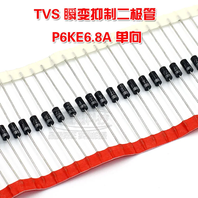 New P6KE6.8A TVS Transient Suppression Diode Unidirectional 6.8V 600W Straight DO-15