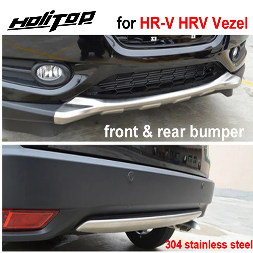 

front&rear stainless steel bumper cover bumper protector skid plate for HR-V HRV Vezel,ISO9001 quality supplier,protect ur car