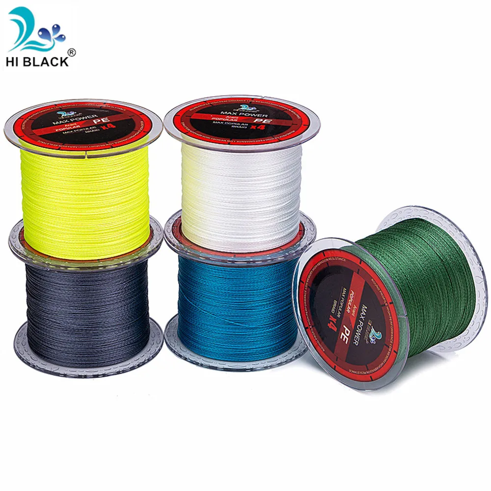 2019 HI BLACK Brand 500M 546Yards PE Braided Fishing Line 4 Strands 8 TO 80LB Multifilament Fishing Line