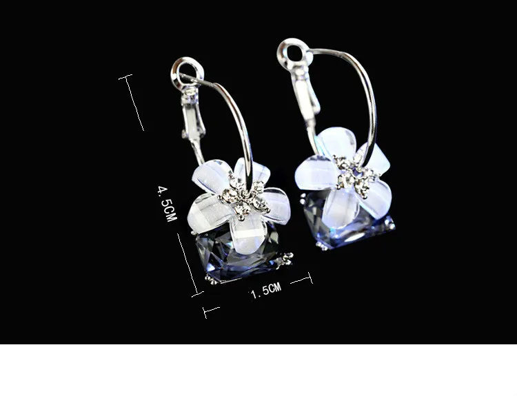 Exaggerated Atmosphere Trend Crystal Flower Lady Wholesale Sales Flower Earrings Earrings For Women Punk Fashion New Earrings