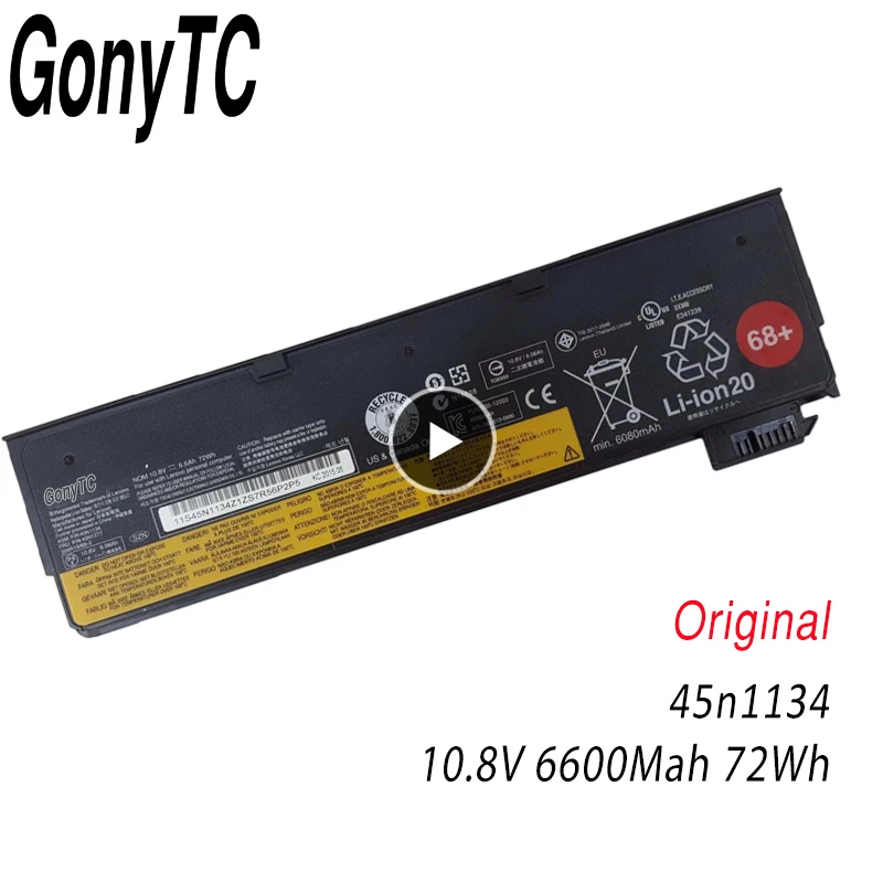 

GONYTC 10.8V/11.22v 72wh X240 New Original Battery for Lenovo ThinkPad T440S T440 S440 S540 45N1125 45n1134 45n1135 68+