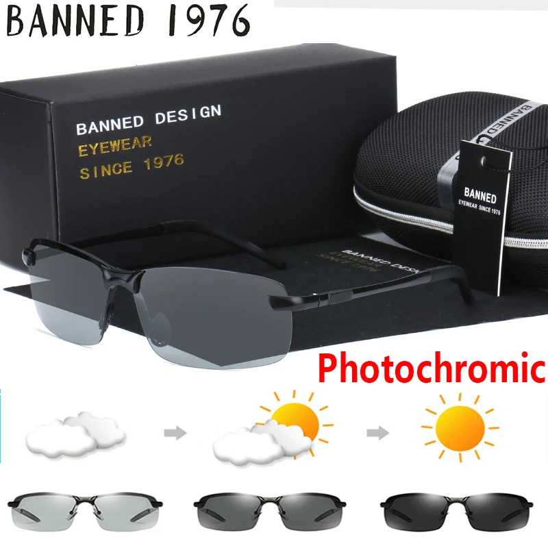 

2019 Photochromic Sunglasses Chameleon HD Polarized Men Women Glasse All Day Change Color For Snow Light Top Quality Shades