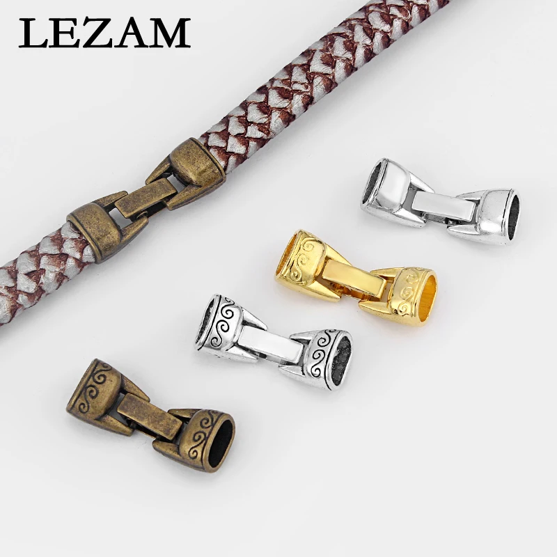 

5sets Fashion Clasp Jewelry Snap Clasp For 10*6mm Licorice Leather Cord DIY Bracelet Jewelry Accessories Findings 33*13mm