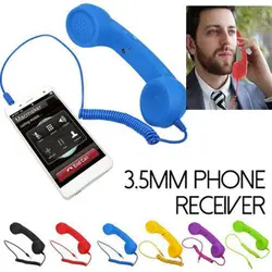 High quality retro classic Comfort telephone Handset 3.5mm Mini microphone Speaker Phone Call Receiver For Iphone Samsung Huawei