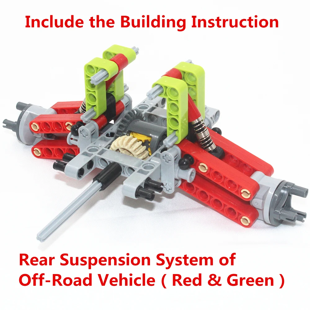 MOC Technical Parts Rear Suspension System of Off-Road Vehicle Educational Building Block Compatible with Lego for Kids Boys Toy