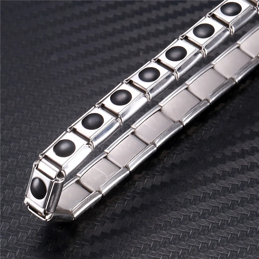 Hot Sell Fashion Stainless Steel Tourmaline Magnetic Bracelets for Women Men Male Bio Health Care Bracelet & bangle