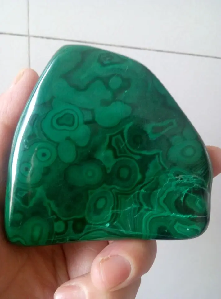 

312.9g Pretty Natural Polished Malachite Mineral freeform specimen from Congo