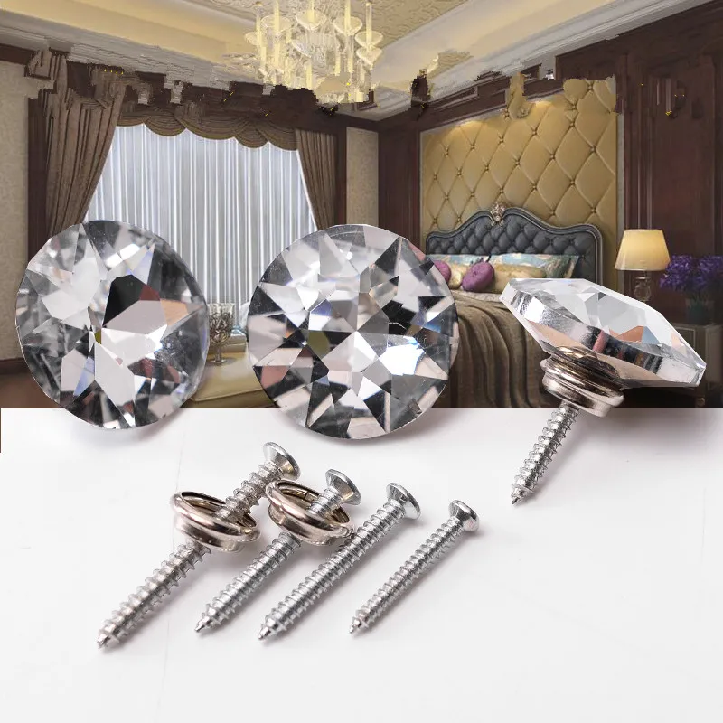 500Pcs Diamante Wall Sofa Chair  Decor Crystal Upholstery Sofa Headboard Buttons self-tapping Screw Nails sofa chair stools Nail