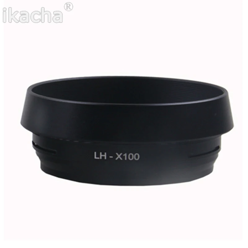 Black Camera Metal LH-X100 Lens Hood 49mm for FUJIFILM X7/X100/ X100S/X100T/X100F Replaces LH-X100 Screw Adapter Ring