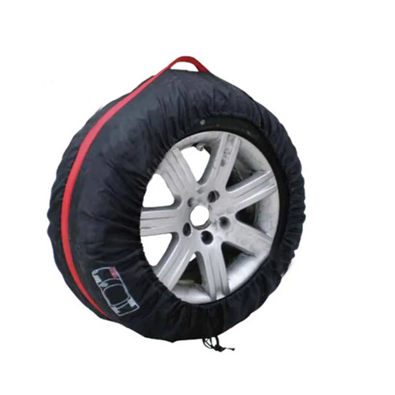 4Pcs Spare Tire Cover Case Polyester Winter and Summer Car Tires Storage Bag Automobile Tyre Accessories Vehicle Wheel Protector