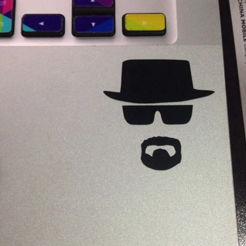 2pcs/lot Breaking Bad Heisenberg Sticker - Vinyl Decal for Apple Macbook Air/Pro Laptop