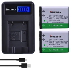 Batmax Li-40B NP-45 Bateria 1200mAh Bateria + ładowarka LCD do Olympus Li 40B Li-42B do FUJIFILM NP-45 NP-45S NP-45A 45B EN-EL10