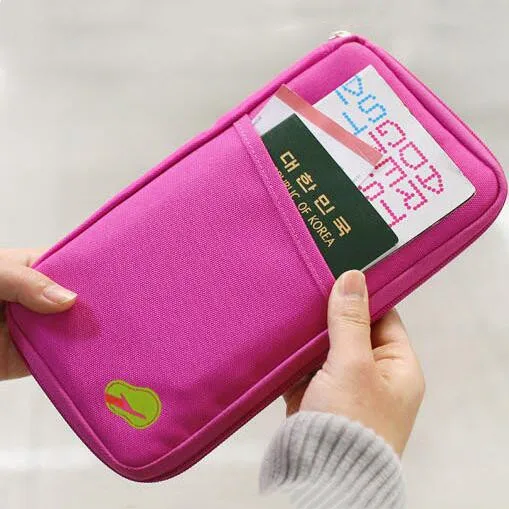 Korean Travel Passport Card Organizer Bag ID Credit Bank Card Holder Men Women Business Wallet Bag Note Holder Stationery