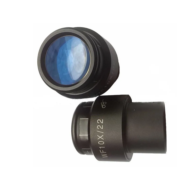1pc diopter ajustável wf10x/22mm microscópio estéreo ocular alto ocular grande angular lente com proteção para os olhos de borracha
