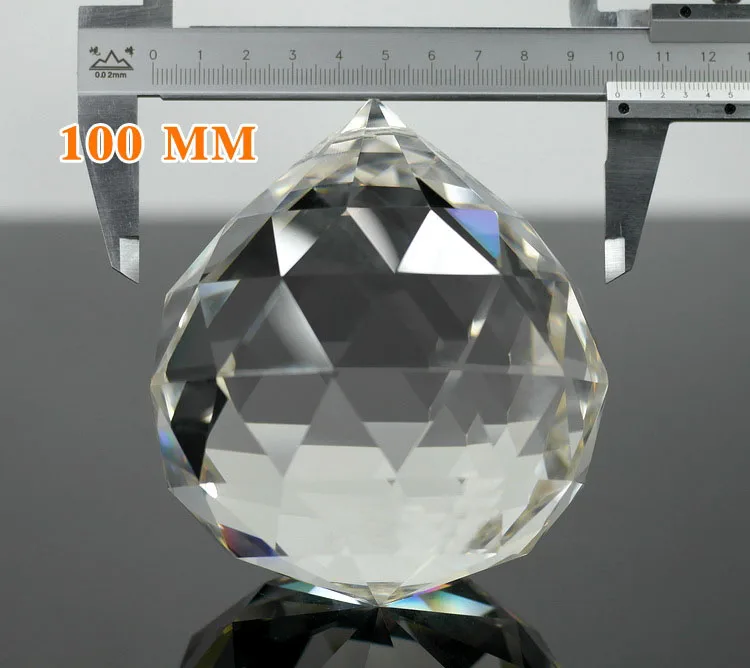 100mm Crystal Hanging Ball Cut Faceted Sphere Glass Prism Chandelier Pendants Beads Curtain Hanging Ornament Home Decoration DIY