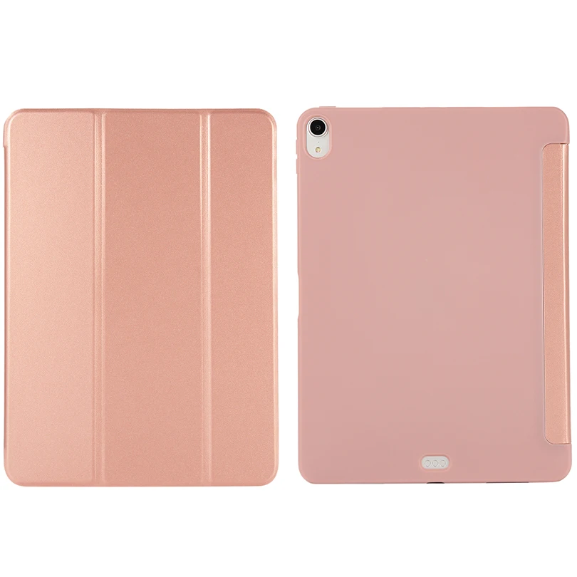 PU Leather TPU Silicon Back Case For iPad Pro 11 2018 Slim Light Weight Smart Cover for iPad Pro 11 inch IPP1