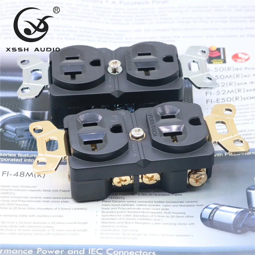 Steckdose XSSH Audio Echt Rot Reinem Kupfer Überzogene Gold Rhodium 20AMP 20A 125V Amerika Standard 3 Pins UNS elektrische Outlet Core – Detail 8