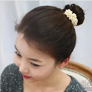 Hot Sale pearl Women Girls Seamless Hair Rope Charming Pearl Elastic Hair Bands Hair Accessories