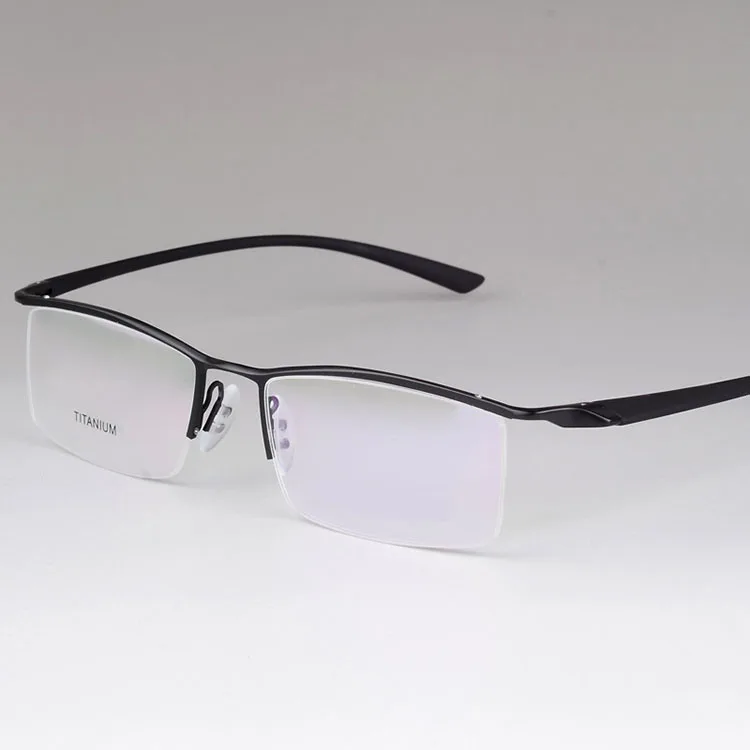 BCLEAR Classic Brand High Quality Fashion Men Half-frame Optical Frame Titanium Alloy Half Rim Eyeglasses Frames Big Small Faces