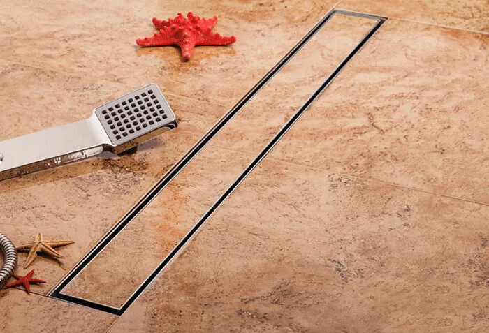 

304 stainless steel 600mm Tile insert linear shower drain long floor drain,shower drain channel DR223