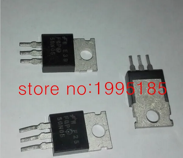 Free shipping 10pcs used FQP50N06 60V N-Channel MOSFET 50n06