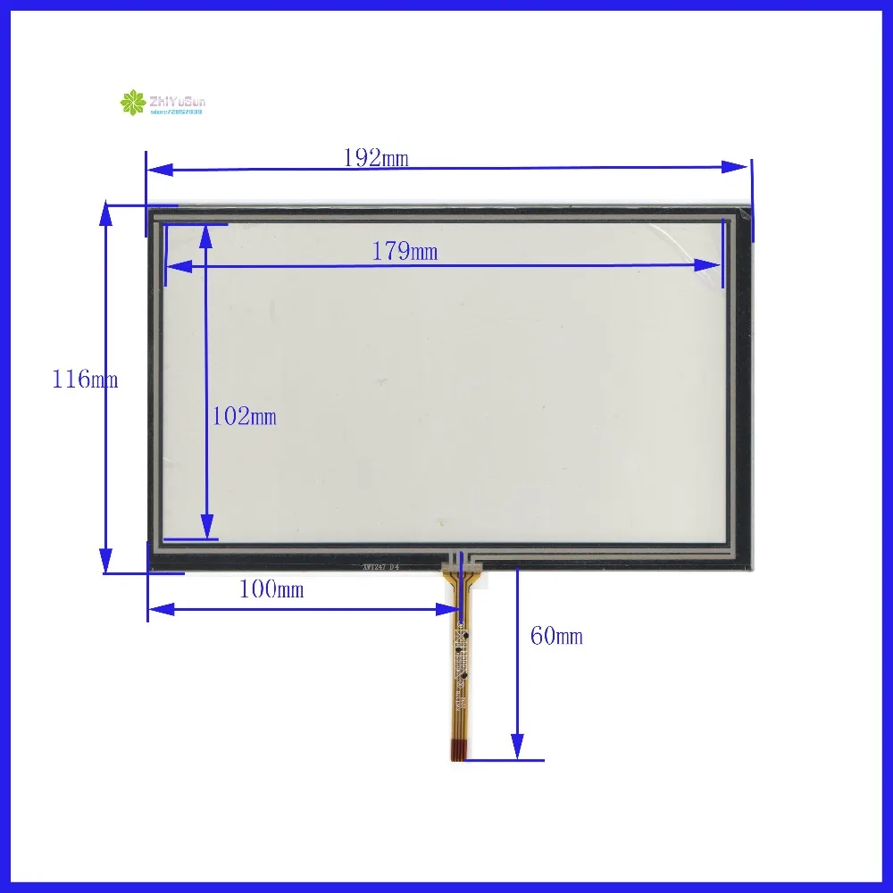 ZhiYuSun for AT080TN64 display XWT247 193mm*117mm 8inch 4 line For CarDVD touch screen panel  193*117 this is compatible