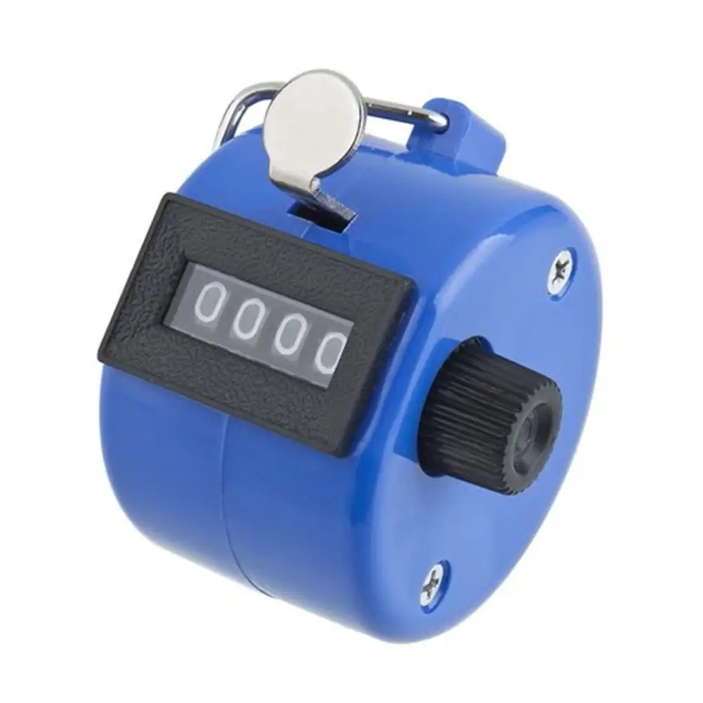 1PC Mini Portable Handheld Golf Tally Click Counter 4 Digital Chrome Manual Mechanical Counter For Sport Golf Pitch J3