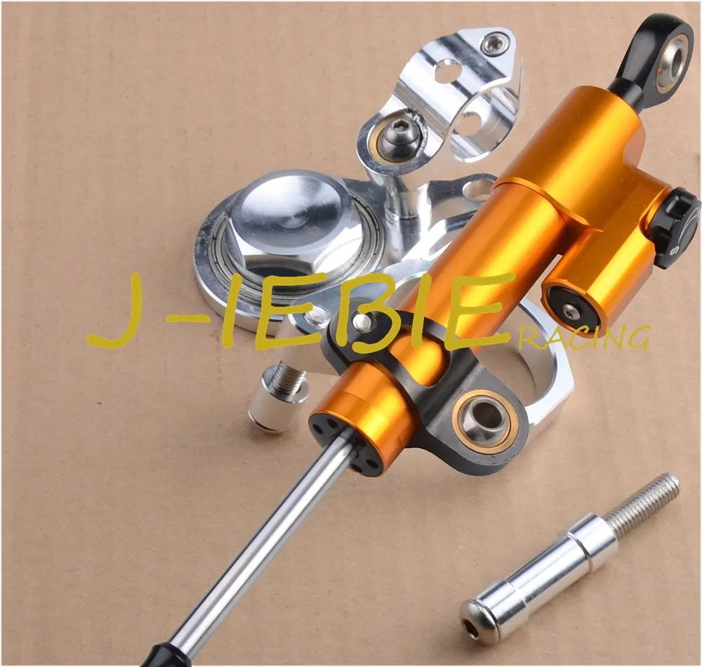 

CNC Steering Damper Stabilizer and Silver Bracket Mounting For Suzuki GSXR 600/750 GSXR600 GSXR750 2006-2010 2007 2008 2009