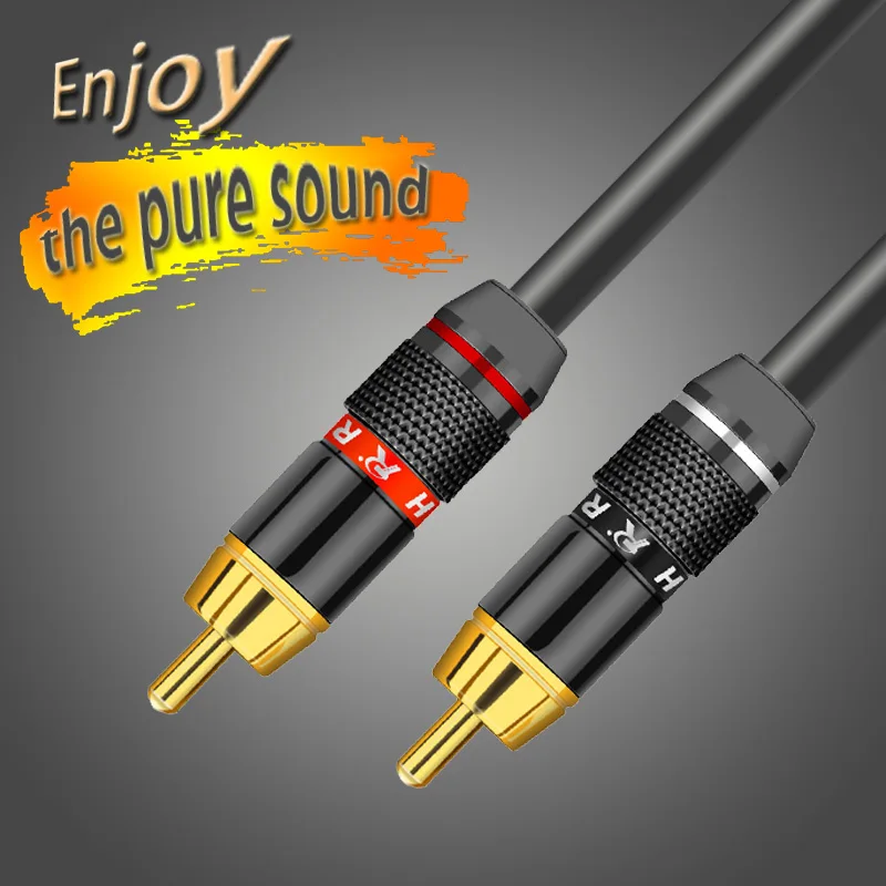20Pcs/10Pairs Gold Plated RCA Connector RCA male plug adapter Video/Audio Connector Support 6mm Cable black&red 20pcs