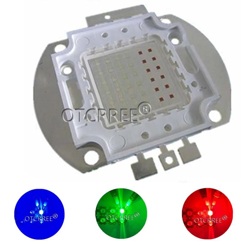 High Power LED Lamp Light Bulbs RGB / RGBW Chip 3W 10W 20W 30W 50W 100W Red Green Blue White Diode 3 10 20 30 50 100 W Watt COB