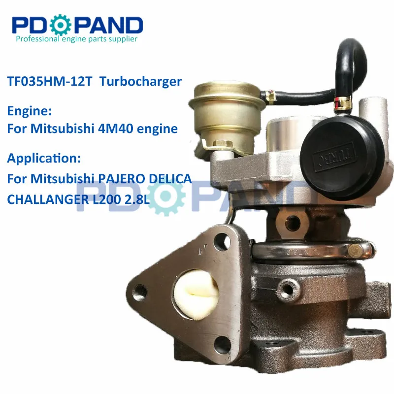 TF035 turbocharger turbo charger kit for Mitsubishi PAJERO CHALLANGER DELICA L200 4M40CK engine 2.8L oil cooled