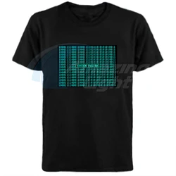 Amazing Light Sound Activated Light Up Rave Shirt for Bar Rock Disco With DC3V Inverter