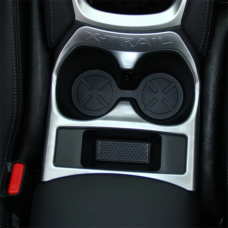 

Car Accessories For Nissan X-trail T32 2014-2017 2018 Water Cup Holder Cover Frame Trim X Trail Decoration ABS Chrome Stickers