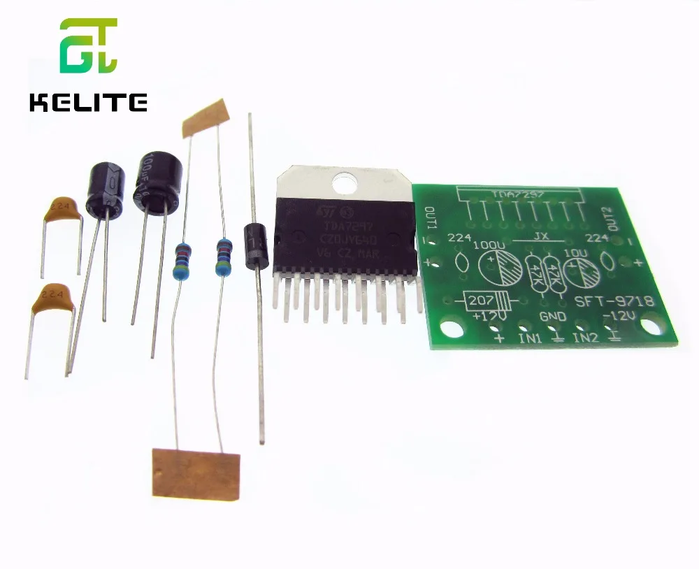 10set  TDA7297 amplifier board spare parts dc 12v grade 2.0 dual audio encoding 15w electronic diy kit
