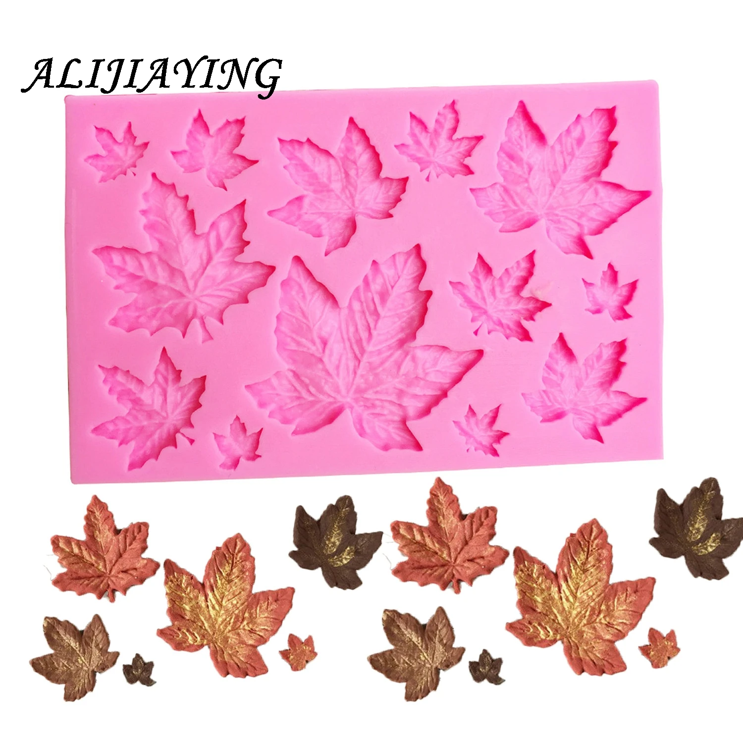 

1Pcs Maple Leaf 3D Silicone Mold Chocolate Candy Fondant Cake Decorating Tools Cupcake Molds Kitchen Bakeware D0973