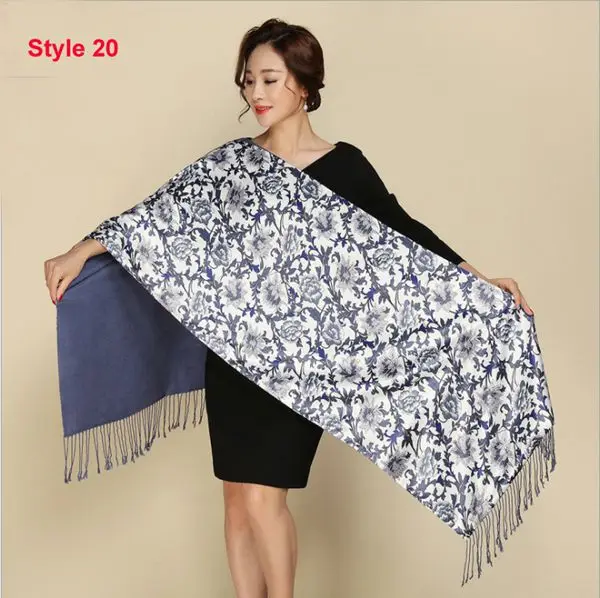 Silk scarf Silk Satin Long Scarf Luxury Brand Women Double Side satin shawl Female high Quality Print hijab foulard winter sc